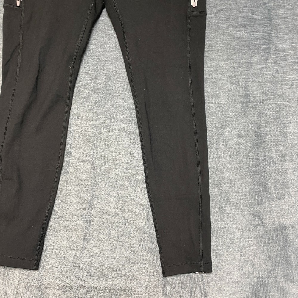 Mondetta Performance Luxury Active Leggings M Black Stretch High Waist Ankle Zip - Picture 4 of 13